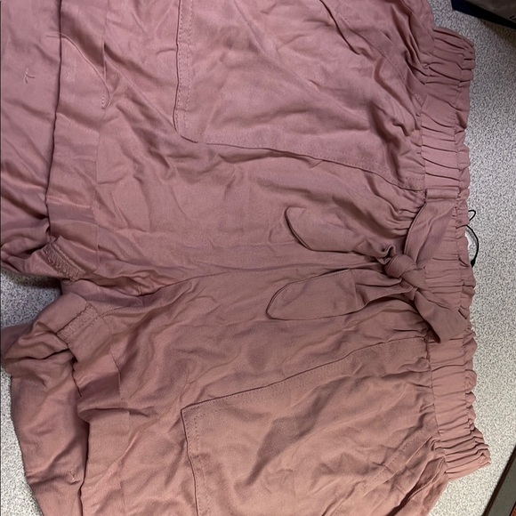 Dusty Pink High-Waisted Shorts - Picture 1 of 9